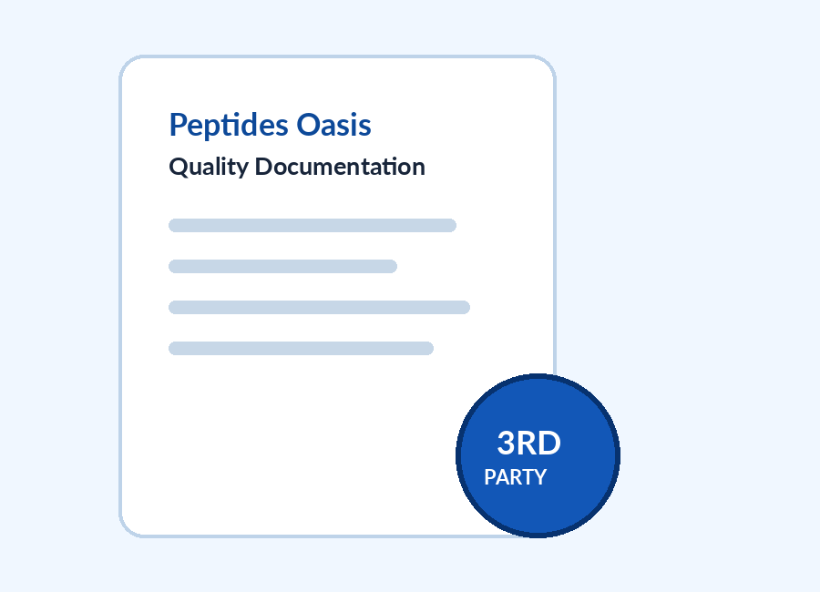 Peptides Oasis quality documentation illustration
